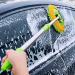 1 Stück ausziehbarer Autowaschmopp, Chenille-Autoreinigungsbürste mit langem Griff, Autopflegeprodukt, Waschbürste, Autoreinigungswerkzeug, Grün