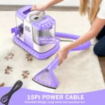 Teppichreinigungsmaschine - 32Kpa Kompakter Textilreiniger für Teppiche, Multifunktionales Zubehör, Für Sofa, Auto, Haustiere 5
