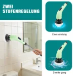 Teleskopierbare elektrische Rotationsreinigungsbürste mit 7 Bürstenaufsätzen 2 Geschwindigkeitsstufen geeignet für die Reinigung von Badezimmern, Küchen, Gartenböden, Teppichen und Autos 5
