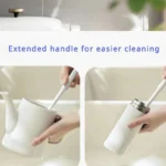 Faltbare 360-Grad-Reinigungsbürste aus Silikon mit Langgriff-Design, Wiederverwendbar für Flaschen und Becher 3