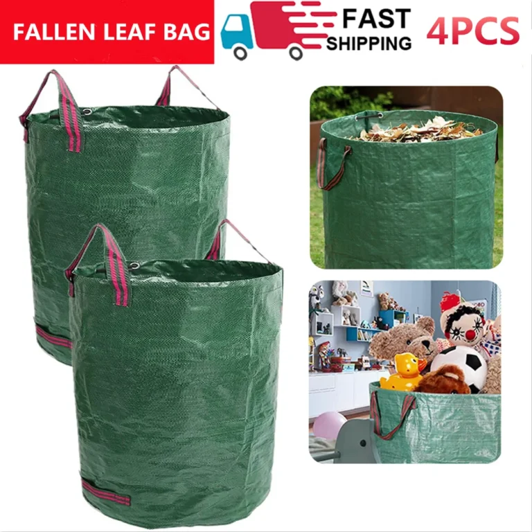 4 Stück 272-500L Garten-Laubsack Faltbarer Garten-Abfallsack Wasserdichter Laubsammler Mehrzwecksack für Gartenabfälle