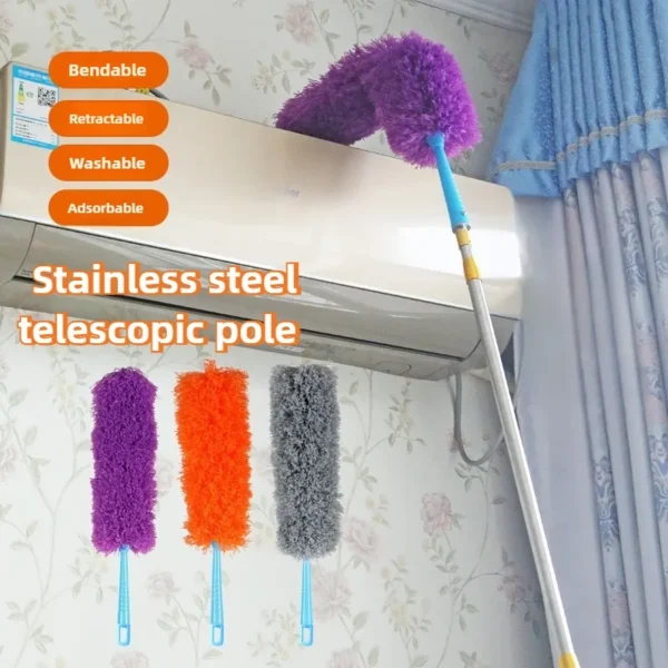 Teleskop-Staubwedel-Staubreinigungsbürste, leicht, ausziehbar, für Möbel, Auto, Klimaanlage und Hausreinigung