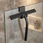Duschabzieher für Glastüren Silikon-Abzieher mit Griff Bohrerfreier Haken Reinigungswerkzeug für Fenster Spiegel Fliesen Badezimmer Auto 2