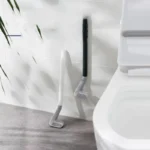 Gebogene Toilettenbürste, keine Toilettenbürste zum Reinigen toter Winkel, Toilettenreinigungsbürste aus Silikon für das Badezimmer im Haushalt 4