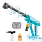 Kabellose Hochdruckreinigerpistole, kompatibel mit 18V-Akkuplattform, tragbare Hochdruck-Wassersprühpistole mit 6-in-1-Düse, Schaumkanone, 5m Schlauch, ideal für Autowäsche, Gartenreinigung und Terrassenpflege, leichtes und ergonomisches Design, Akku nicht enthalten.