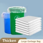 50 Stück 80x100cm Verstärkte PE-Müllbeutel Umweltfreundlich Große Kapazität Robuste Einweg-Transparente Beutel für Haushalt Hotel Lagerung 3
