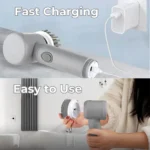 Kabellose Turbo-Schrubbürste Wiederaufladbar Elektrisch 360° Drehbare Reinigungsbürste Multifunktionales Haushaltsreinigungswerkzeug 4