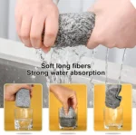 Bambus Holzkohle Handtuch feine Faser Geschirrs pülen Küchen tuch Lappen verdickt Wasser aufnahme Reinigung Handrei nigungs tuch 3