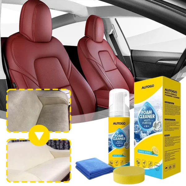 150ml Mehrzweck-Schaumreiniger, Lederreiniger für Autositze, Reinigungsspray ohne Abspülen für Küchenherde und Haushalt