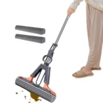 Bodenroller-Mopp, PVA-Schwamm, Boden-Quetschmopp für die Reinigung, effiziente Reinigung, saugfähiger Schwamm-Mopp für Hartholz, Fliesen, Marmor