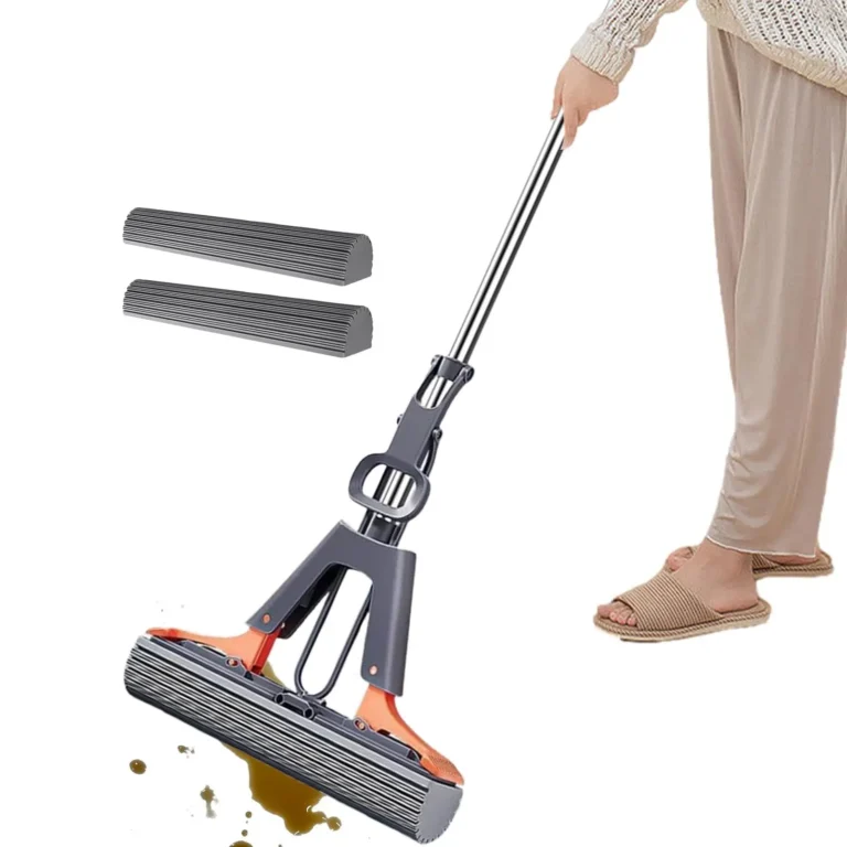 Bodenroller-Mopp, PVA-Schwamm, Boden-Quetschmopp für die Reinigung, effiziente Reinigung, saugfähiger Schwamm-Mopp für Hartholz, Fliesen, Marmor
