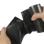 100/300/500PCS Schwarz Einweg Müll Tasche Roll-Up Kunststoff Müll Tasche für Haushalt Küche Badezimmer Reise 6