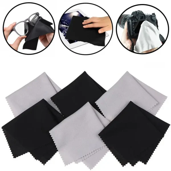 12 Stück Brillen-Reinigungstuch, 17,8 x 15,2 cm, Mikrofaser-Brillenreiniger, Glastücher für Laptop, Kamera, Linsen, iPad, LCD-Bildschirme