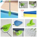 Ausziehbarer Bad moppsatz 3 in 1 multifunktion ales Fliesen reinigungs set 180 ° drehbarer Dreiecks reinigungs mopp für Boden reinigungs werkzeug 6