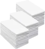 Einfache Weiße 4 6 10 Stück 100% Weiche Saugfähige Baumwollservietten Hochabsorbierende Geschirr- Hand- Tee- Bar-Handtücher Küchendekor-Accessoires