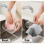 10 Stück Mikrofaser-Reinigungstücher, fusselfrei, Fischschuppen-Design, wiederverwendbar, Poliertuch für Glas, Fenster, Auto, Küche, Spiegelpolitur 6