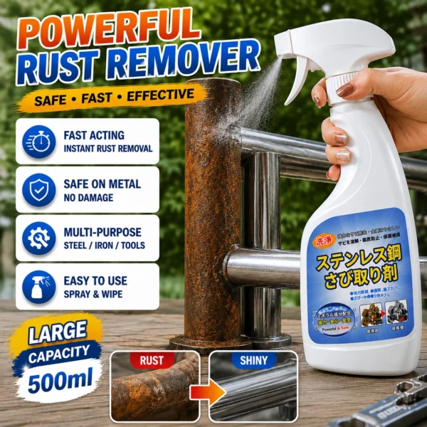 Leistungsstarkes Industrielles Rostentferner-Spray Schnelle Reinigung von Türen und Fenstern Stahl Rostschutz-Reiniger für Auto & Haushalt Hochleistungs-Rostentferner