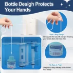 Toilettenschüsselreiniger, automatische, langlebige blaue Toilettenreinigerflasche, septische sichere Toilettenschüssel-Tabletten in Flaschen, frisches Badezimmer 4
