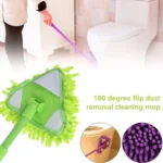 Drehbarer Reinigungsmopp, verstellbarer Dreiecksmopp, ausziehbarer Griff, multifunktionaler Staubreinigungsboden, Küche, Badezimmer 4
