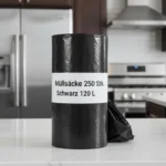 Große schwarze Müllsäcke 120 Liter 70x105 cm Haushalt Gewerbe 250 Stück