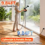 Lubluelu Handgehaltener Hochdruck-Dampfreiniger Hochdruck-Dampfgerät für Haushaltsreinigung Küche Klimaanlage Bad Heimgebrauch 3