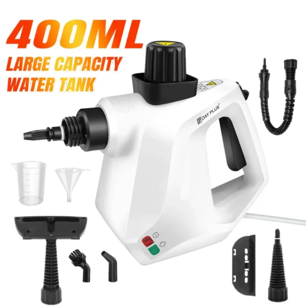 Handdampfreiniger, 1000 W, Reinigungszubehör-Set, 450 ml, geeignet für die Reinigung von Autos, Sofas, Böden und Badezimmern
