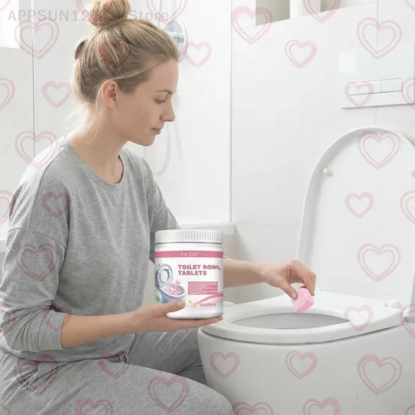 Sprudelnde WC-Reinigungstabletten Schnell Wirkender Fleckenentferner Automatischer Badezimmer-Erfrischer Tiefenreinigung für den Hausgebrauch