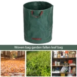 Tragbarer Wiederverwendbarer Laubsack Große Kapazität Wiederverwendbarer Abfallbehälter Wasserdichter PP-Gewebter Sack 50/100/200/300/400/500L 5