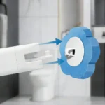 Einweg-Toilettenbürstenset, 2 Reinigungsbürsten mit 48 Ersatzbürstenköpfen, zum Reinigen von Toilette, Badewanne, Waschbecken, Waschbeckenabfluss und Bodenabfluss. 5
