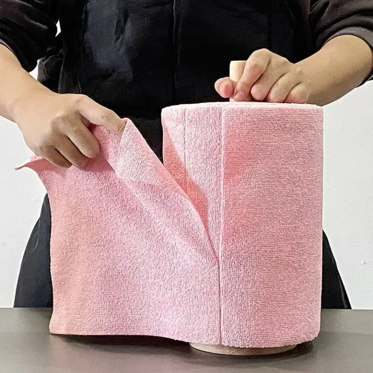 Wiederverwendbare Reinigungstücher Haushalt Küchentuch Mikrofaser-Handtuchrollen Geschirrtücher Waschbare Papiertuch-Ersatz 1 Rolle mit 20 Blättern