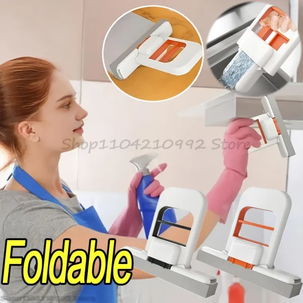 Tragbarer, faltbarer Nass- und Trockenmopp, schnelle Reinigung, Badezimmer, Küche, Mini-Schwammmopp, freihändiger Waschmopp, tragbarer Mini-Bodenmopp