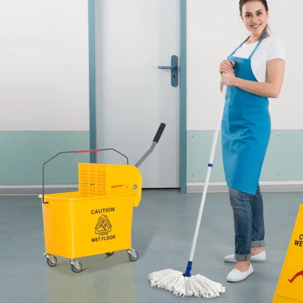 Sanitär-Reinigungsset, 32-Liter-Mopp-Eimerwagen und 49-Zoll-Reinigungsmopp für das Heim-Hotelrestaurant
