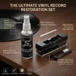 Vinyl-Schallplatten-Reinigungsset, antistatisches Reinigungsspray mit Schallplatten- und Nadelbürste, entfernt Staubflecken für eine bessere LP-Klangqualität 3