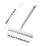 Robuste Glas- und Oberflächenreinigungsbürste, Schaber, Kunststoff, Silikon, geeignet für Badezimmer, Küche, Dusche, Spiegel, Fliesenreiniger 5
