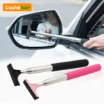 Auto Rückspiegel Wischer Reinigung Werkzeug Auto Glas Nebel Reiniger Schaber Auto Zubehör Griff Teleskop Fenster Reinigung Pinsel
