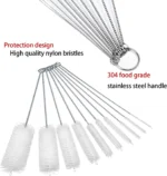 Lange Stroh-Bürsten-Set Nylon Langstiel-Rohrreiniger Mehrzweck-Becher-Flaschen-Riss-Reinigungsbürsten-Kit Haushalt Reinigungswerkzeuge 5
