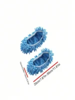 2 Stück Mopp-Slipper, weiche, waschbare und wiederverwendbare Mikrofaser-Fußsocken, Staub-Slipper zum Reinigen von Badezimmern, Küchen und Schlafzimmern 6