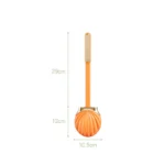 Lange Griff Wc Pinsel Silikon Pinsel Kopf Wc Pinsel Shell Form Halter Keine Tote Ecke Wand-Montiert Reinigung Pinsel 6