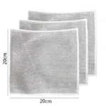10 Stück Magisches Spültuch mit Silberdraht, Reinigungstuch für die Küche, Verdicktes Mikrofaser-Waschtuch mit Eingebautem Schwamm, Stahlbürsten-Lappen 6