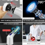 BRIEFNESS Akku-Elektro-Reinigungsbürste, 10-in-1, multifunktionaler Schleuderschrubber, Küche, Badezimmer, Reinigungsbürste, Drehreiniger 4