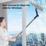 Teleskop-Fensterabzieher, Glasreinigungswerkzeug, Windows-Reinigungsset, Ausrüstung mit Verlängerungsstange für hohe Fenster, Spiegel 4