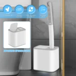 Toilettenbürste und Halter-Set mit Einweg-Nachfüllköpfen, Reinigungsset, Badezimmer-Reinigungsbürste, WC-Zubehör 5