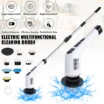 Kabellose Elektrische Reinigungsbürste Multifunktionaler Handheld-Schrubber mit Verstellbarem Griff für Küche Bad Fliesen Boden