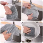 Bambus Holzkohle Handtuch feine Faser Geschirrs pülen Küchen tuch Lappen verdickt Wasser aufnahme Reinigung Handrei nigungs tuch 5