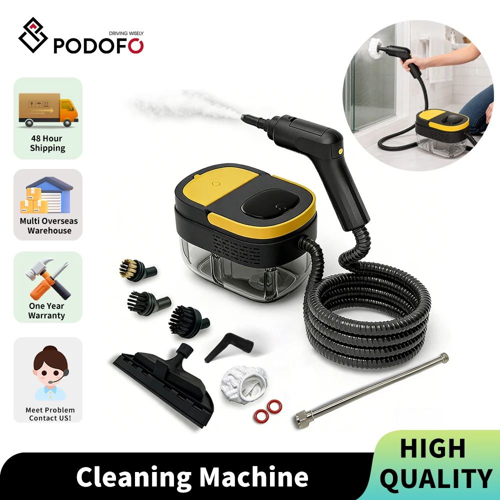 Podofo 2500W Handheld Steam Cleaner Portable High-Pressure and High-Temperature Sterilization 3 Adjustable Speeds Household Air Conditioner Kitchen Hood Washer With 1.6L ml Tank Podofo 2500W Handheld Steam Cleaner Portable High-Pressure and High-Temperature Sterilization 3 Adjustable Speeds Household Air Conditioner Kitchen Hood Washer With 1.6L ml Tank