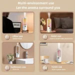 50 ml wandmontierter Aroma-Diffusor für ätherische Öle mit Zeiteinstellung, Luftreinigung, Duftverbreitung für Schlafzimmer, Toilette 5