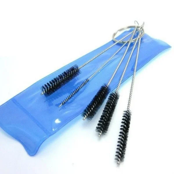 5 teile/satz Langlebige Nylon Kleine Pinsel Mini Pfeife Reiniger Pinsel Shisha Rohr Reinigung Edelstahl Pinsel für Glas Rohr