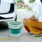 5/10/17L Faltbarer Kunststoffeimer Tragbarer Wasserbehälter für Autowäsche Angeln Camping Strandausflüge und Haushaltsreinigung 2