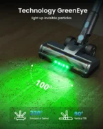 Homore NH007 650W/75KPA Leistungsstarker Akku-Staubsauger mit LED-Farbdisplay, Automatischem Saugmodus und Selbststeh-Funktion. 5