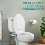 Bidet Toiletten sitz aufsatz ultra dünne nicht elektrische selbst reinigende Doppel düsen Frontal & Heck wäsche Kaltwasser Körperpflege 6